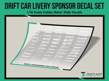 Drift Car Livery Sponsor Decal Set