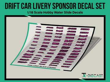 Drift Car Livery Sponsor Decal Set