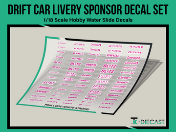 Drift Car Livery Sponsor Decal Set