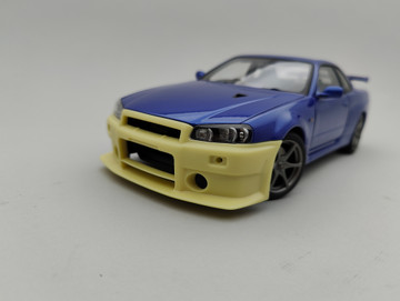 りちゃん専用 Nissan R34 GT-R Skyline Super Taikyu Front Bumper - Tk Diecast