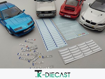 DIY German License Plate Universal Decal Set PE Metal