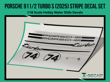 Porsche 911 992 Turbo S 74 (2025) Stripe Decal Set