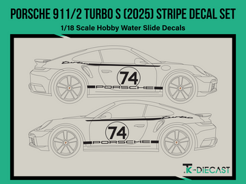 Porsche 911 992 Turbo S 74 (2025) Stripe Decal Set