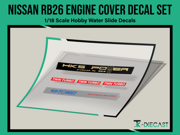 Nissan RB26 Engine Cover Decal Set