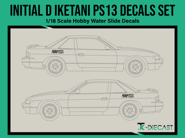 Initial D Nissan PS13 Akina Speed Stars Decal Set