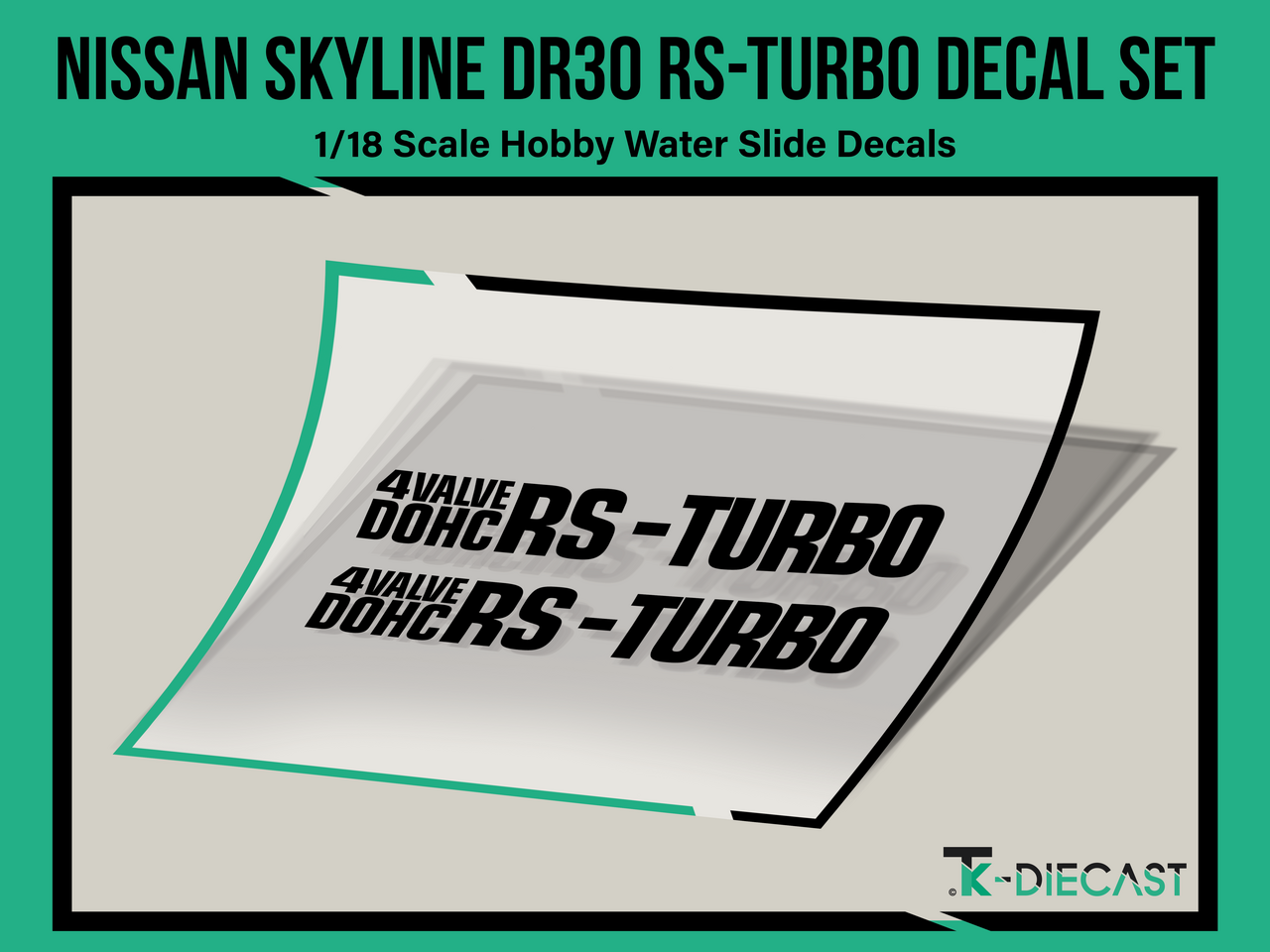 Nissan Skyline DR30 RS-Turbo Decal Set - Tk Diecast