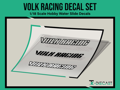 Sticker Decal Volt Racing Volk Racing Decal Set - Tk Diecast