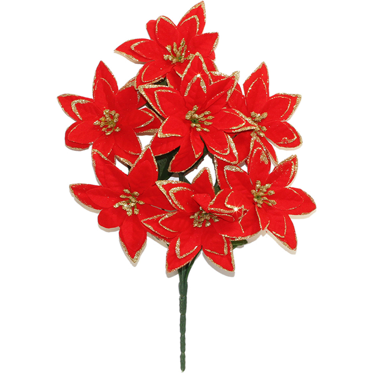 Red Silk Poinsettia Bush - Orman Inc.