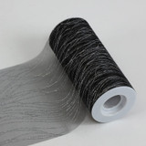 NAT * Organza Roll 6"x25yd Black
