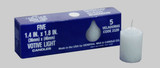GWC * Candle Votive 15 Hr Wht 5/Box