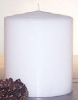 GWC * Candle Pillar 2.8"x3.8" White