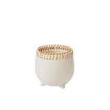 AD * Almeria Pot 5.5"x6" White