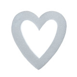 FC * 24" Foam Open Heart White