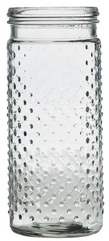 AD * Hobnail Jar 4"x 9.25" Clear