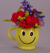 DL * Happy Face Mug 3 1/4" Hi Yellow