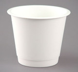 DL * 7 1/2" Floral Bucket White