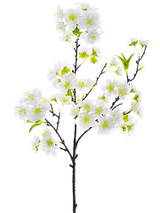 AS *  18" Cherry Blossom Spray White 