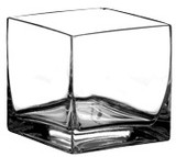 SYN * 4" Square Vase Crystal