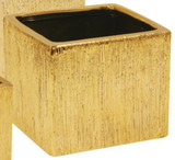 UNL *  Cube 3" High Etched Gold
