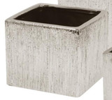 UNL *  Cube 3" High Etched Silver