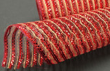 JAS *  Jute Mesh 10"x10yd Red Natural
