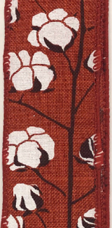 JAS *  Cotton Flowers 9/10 Rust