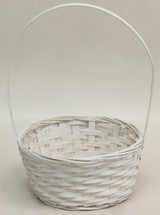 JBI * 8" White Basket w/Handle