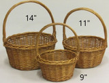 JBI * Round Basket Honey 11" Medium