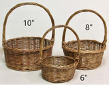 JBI * Round Basket Honey 6" Small