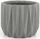UNL *  5.75"H Geometric Pot Gray