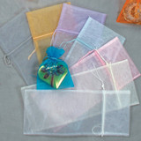 NAT * Organza Bag 6"x14.5" White