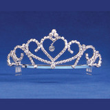 NAT * Tiara Heart 2" Hi Crystal