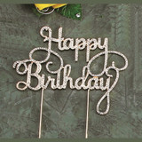 NAT * Happy Birthday Topper Gold