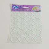 NAT * Sticker Seal Thank You Silver