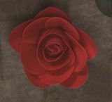 NAT * Foam Flower 8" w/Stem Red
