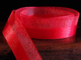 HV *  Half Sheer/Satin 7/8x50 Red