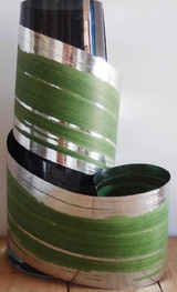 HV *  Leaf Rib 4"x50y Silver/Green
