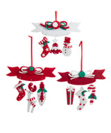 KA * 4.72" Dangles Ornament Red/Wht