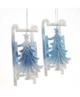 KA * 5.1" Sled Ornament Blue/Wht
