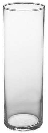 BRO * 10 1/2" Cylinder Vase Clear