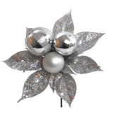 NIC *  Glitter Ball Pick Silver