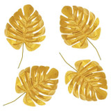 BEI *  Fabric Gold Palm Leaves 4pcs