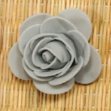 NAT * 1.75" Foam Flower Silver