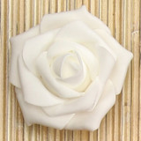 NAT * 2.5" Foam Flower White