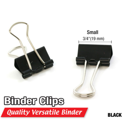 BAZ *  Small 3/4" Black Binder Clip