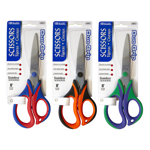 BAZ *  8" Duo Grip Stainless Steel Scissors