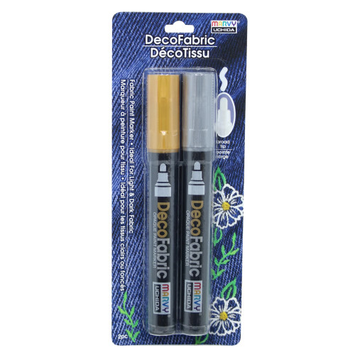 UCH *  Fabric Marker 2pc Gold/Silver 