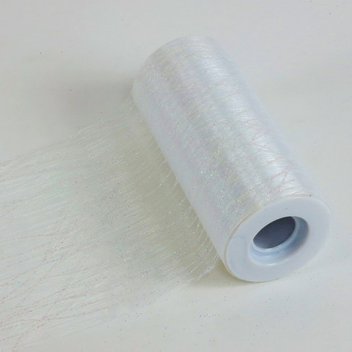 NAT * Sparkle Stripe 6x25yd White