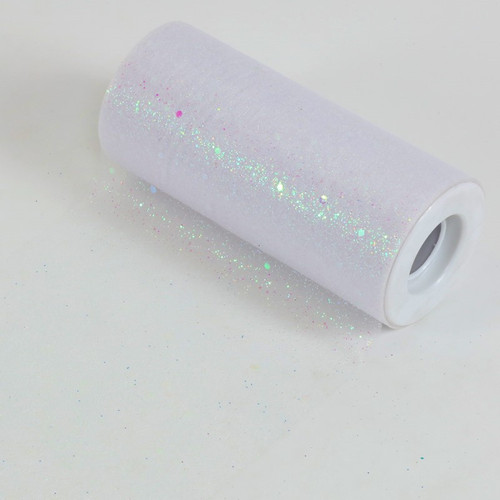 NAT * Sprkl Organza Roll 6"x25yd White NAT * Sprkl Organza Roll 6"x25yd White