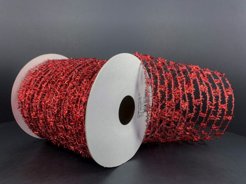 JAS *  Expandable Tinsel 4"x10 Red